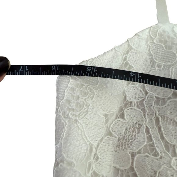 NWT Guess white lace flounce hem dress Lace 4 - Picture 5 of 8